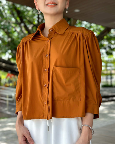 Mina Blouse in Taupe