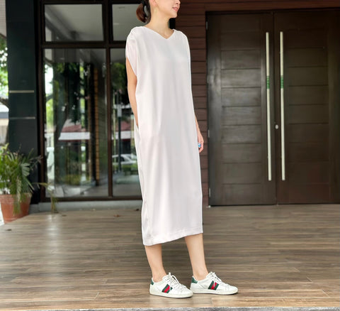 Jaxel French Linen Maxi Dress in Cream ETA 5/4