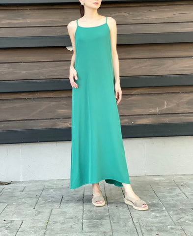 Jaxel French Linen Maxi Dress in Light Blue