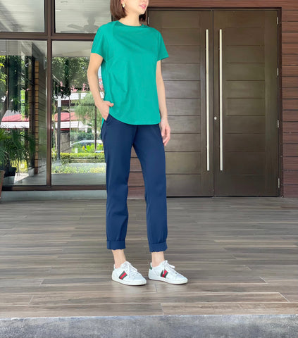 Alina Short Sleeved Top in Green