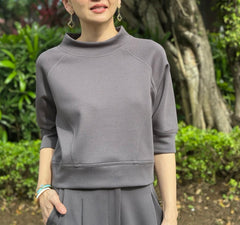 Anniston Crop in Grey