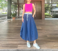 Yelena Bubble Skirt in Navy