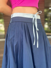 Yelena Bubble Skirt in Navy