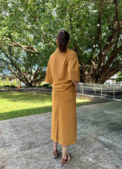 Tammy Midi Skirt in Mustard