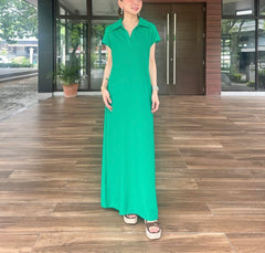 Ralph Oversized Pique Dress in Green
