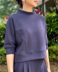 Anniston Crop in Navy