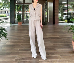 Caprice Wide Pants in Beige