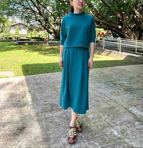 Tammy Midi Skirt in Teal