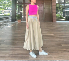 Yelena Bubble Skirt in Beige