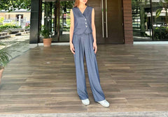 Odella Wide Pants in Blue