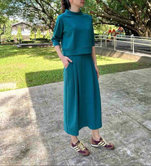 Anniston Crop in Teal