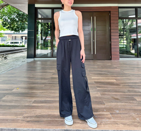 Bianca Pleated Wide Pants in White