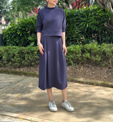 Tammy Midi Skirt in Navy