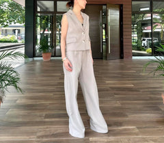 Caprice Wide Pants in Beige