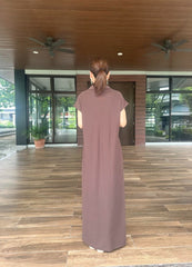 Ralph Oversized Pique Dress in Brown