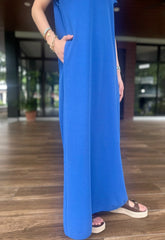 Ralph Oversized Pique Dress in Blue