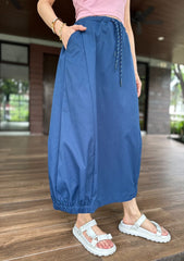 Honey Gartered Hem Skirt in Navy