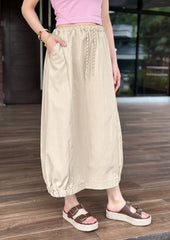 Honey Gartered Hem Skirt in Beige