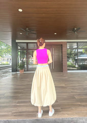 Yelena Bubble Skirt in Beige
