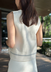 Casiane Sleeveless Top in White