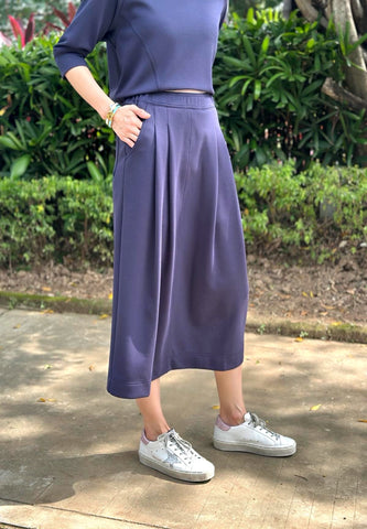 Tammy Midi Skirt in Navy