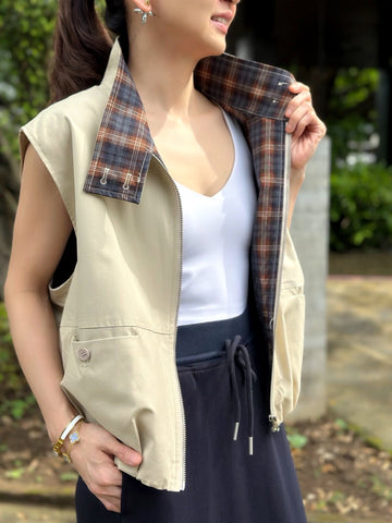 Marian Harrington Vest in Khaki