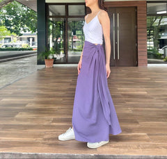 Kenya Tie Up Skirt in Purple