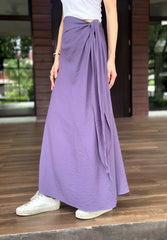 Kenya Tie Up Skirt in Purple