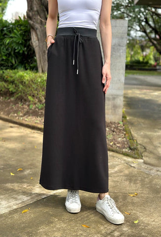 Lacey Thick Drawstring Wide Lounge Pants in Cream