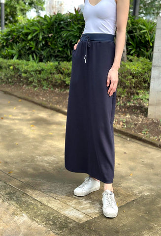 Lacey Thick Drawstring Wide Lounge Pants in Cream