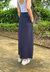 Yen Lounge Skirt in Navy