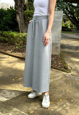 Lacey Thick Drawstring Wide Lounge Pants in Cream