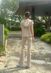 Toro Hooded Vest in Beige