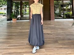 Ava Soft Bubble Skirt in Black