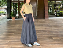 Ava Soft Bubble Skirt in Black