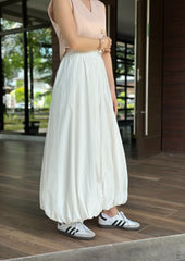 Ava Soft Bubble Skirt in White