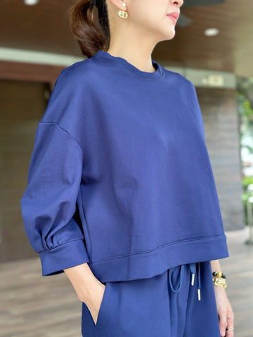 Krizia Kimono Pleated Dress in Blue