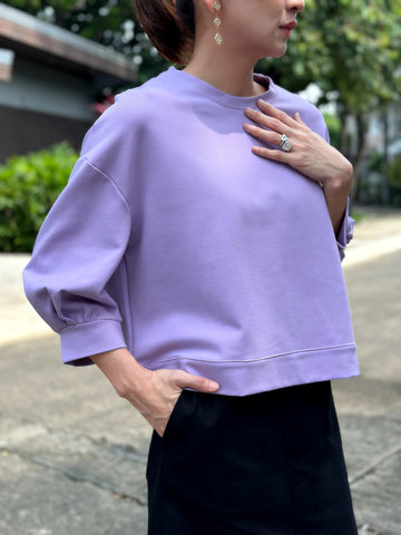 Alina Short Sleeved Top in Purple