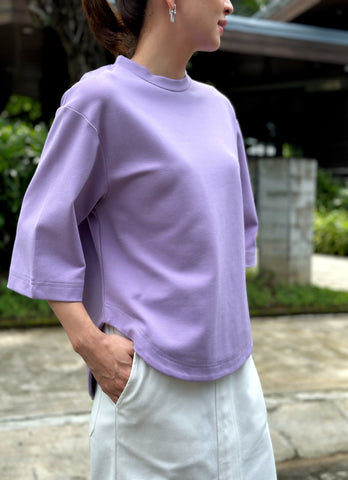 Hailey Crop Sweater in Purple