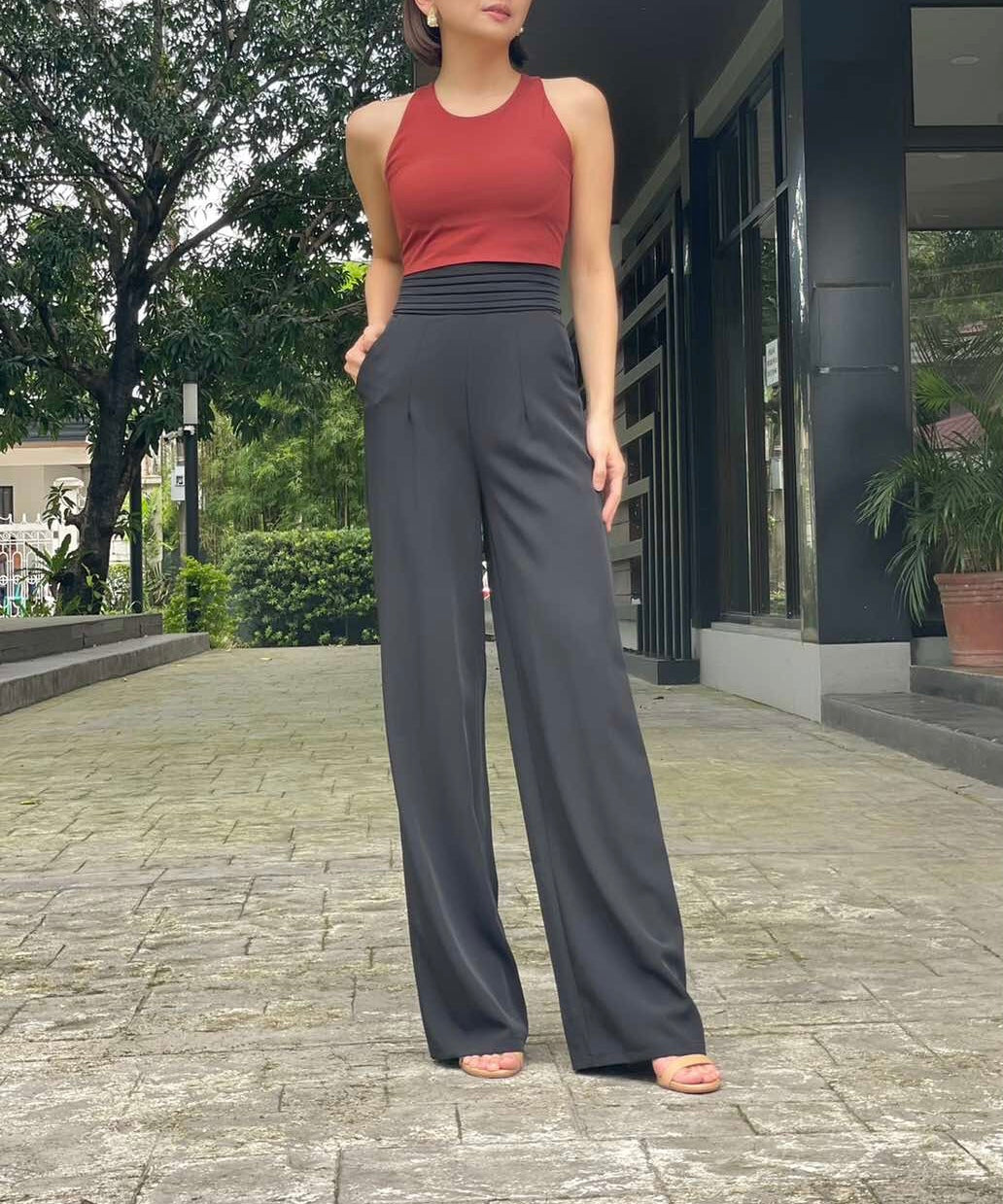 Colette Wide Leg Pants in Black – Pink Manila